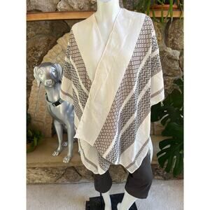 NEW Time & Tru Oversized Sweater Cardigan Kimono Cream Women's One Size
